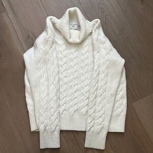 Nordstrom Cable Knit Turtleneck Sweater - White
